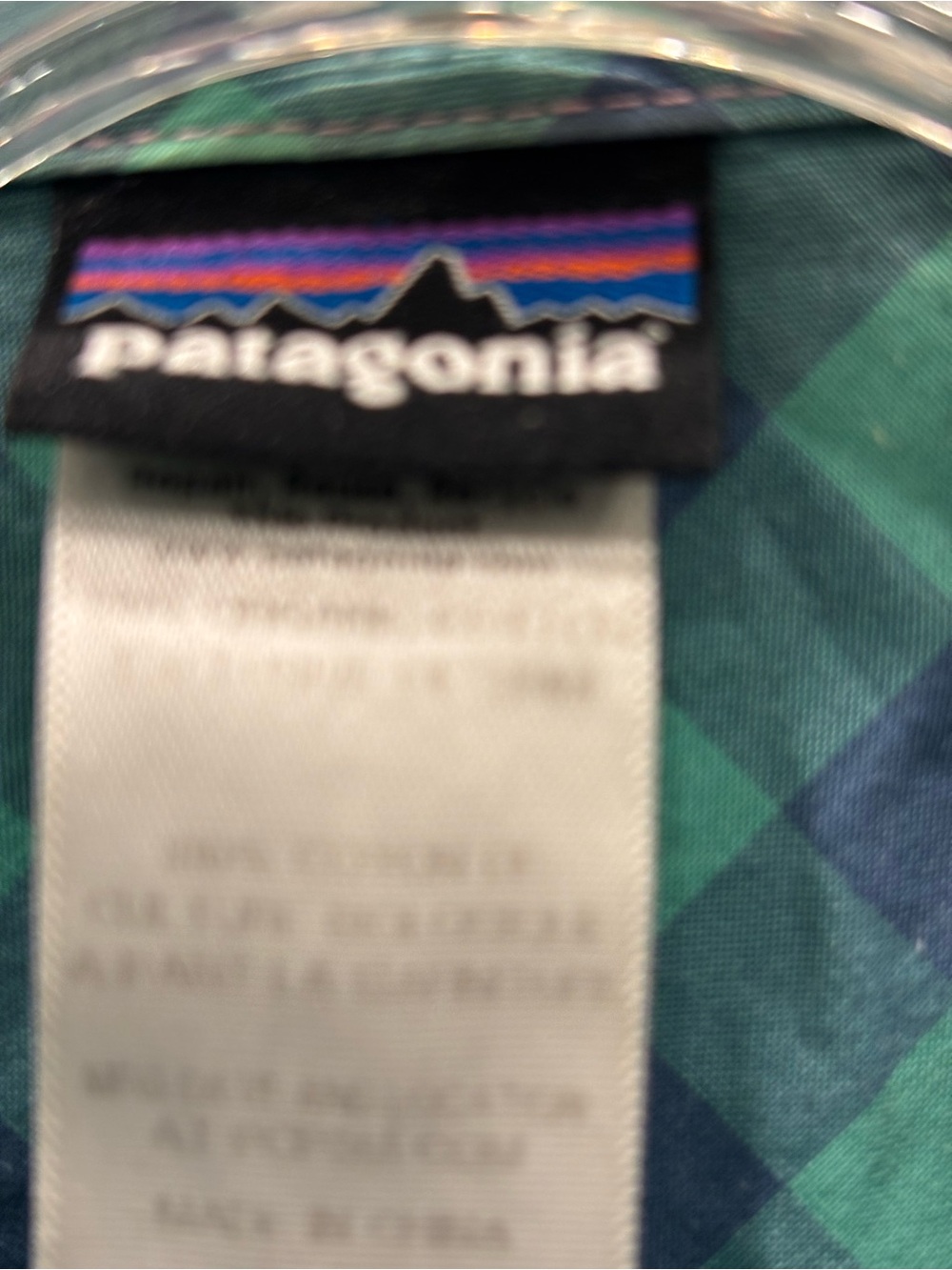 Patagonia Green and Blue Gingham Button-Down Shirt - Picture 2 of 5